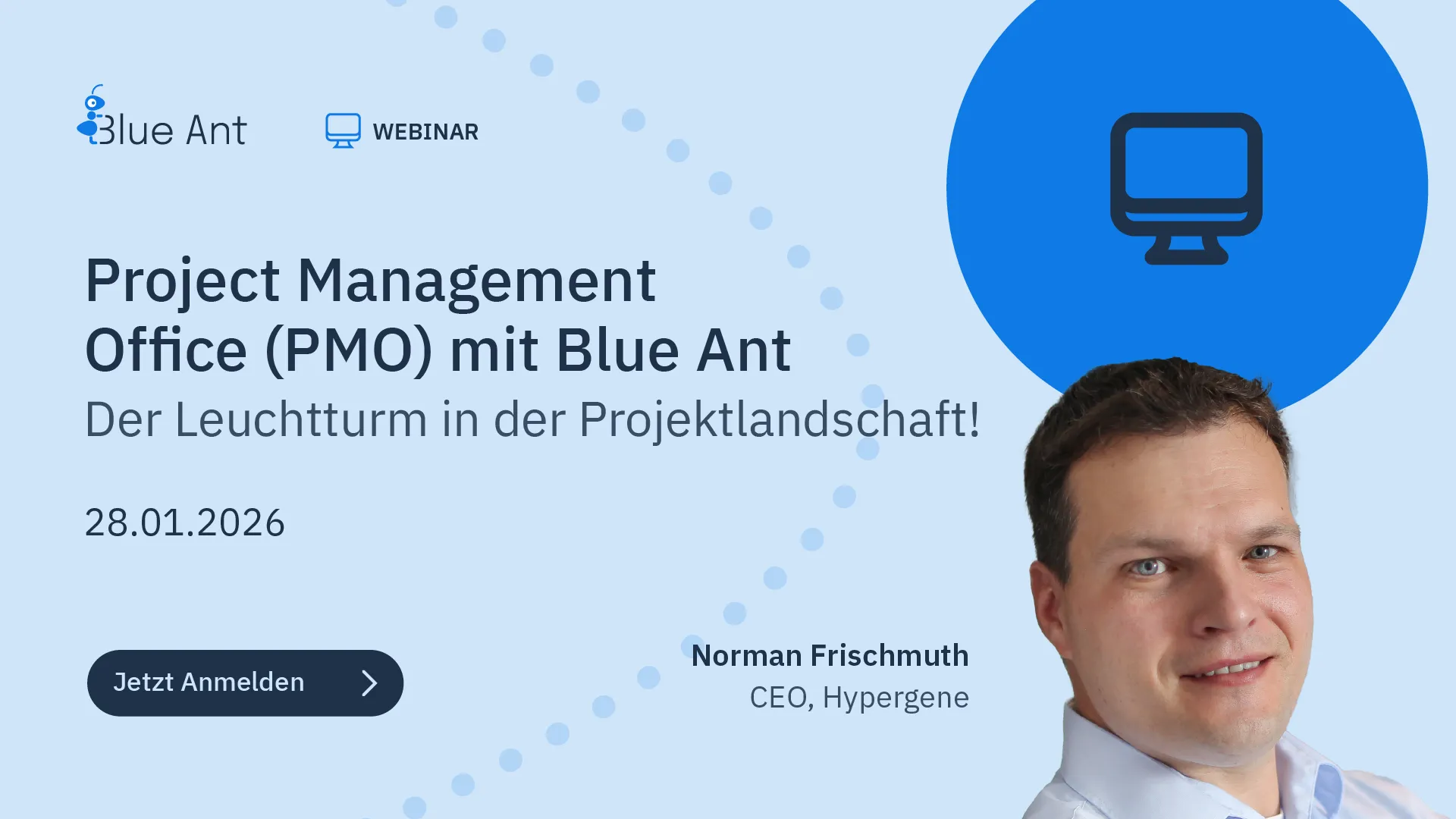 Webinar Project Management Office (PMO) mit Blue Ant: Der Leuchtturm in der Projektlandschaft!